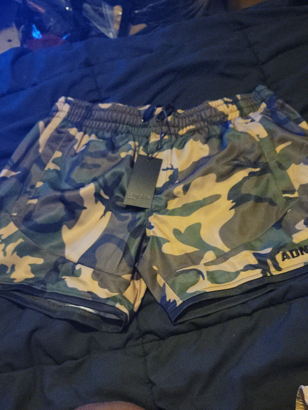 Mens Army Camo Gym Shorts.